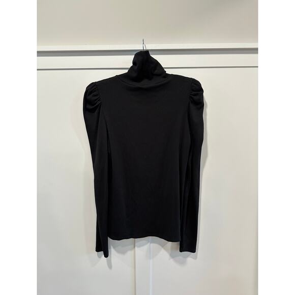 Veronica Beard Cedar Ribbed Puff Sleeve Turtleneck - Picture 2 of 3